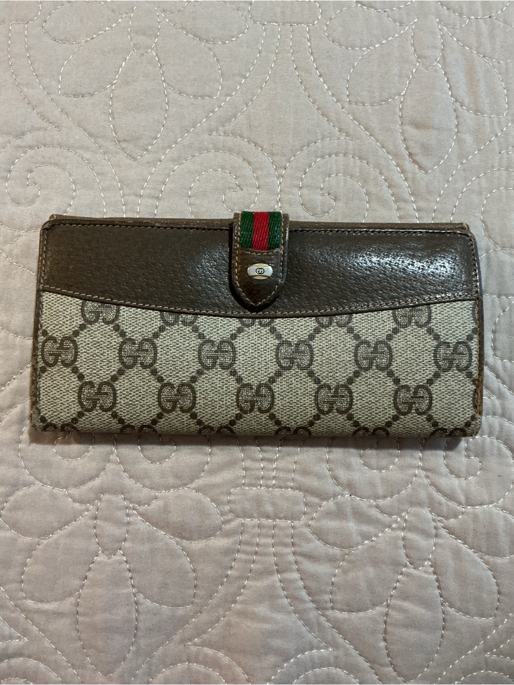 Authentic Vintage Gucci Brown Monogram Accessory Collection Wallet - Picture 1 of 15